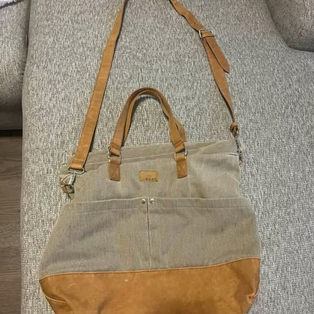 Roxy Party Waves Crossbody Boho Surfer Minimalist Shoulder Bag Utility Tote